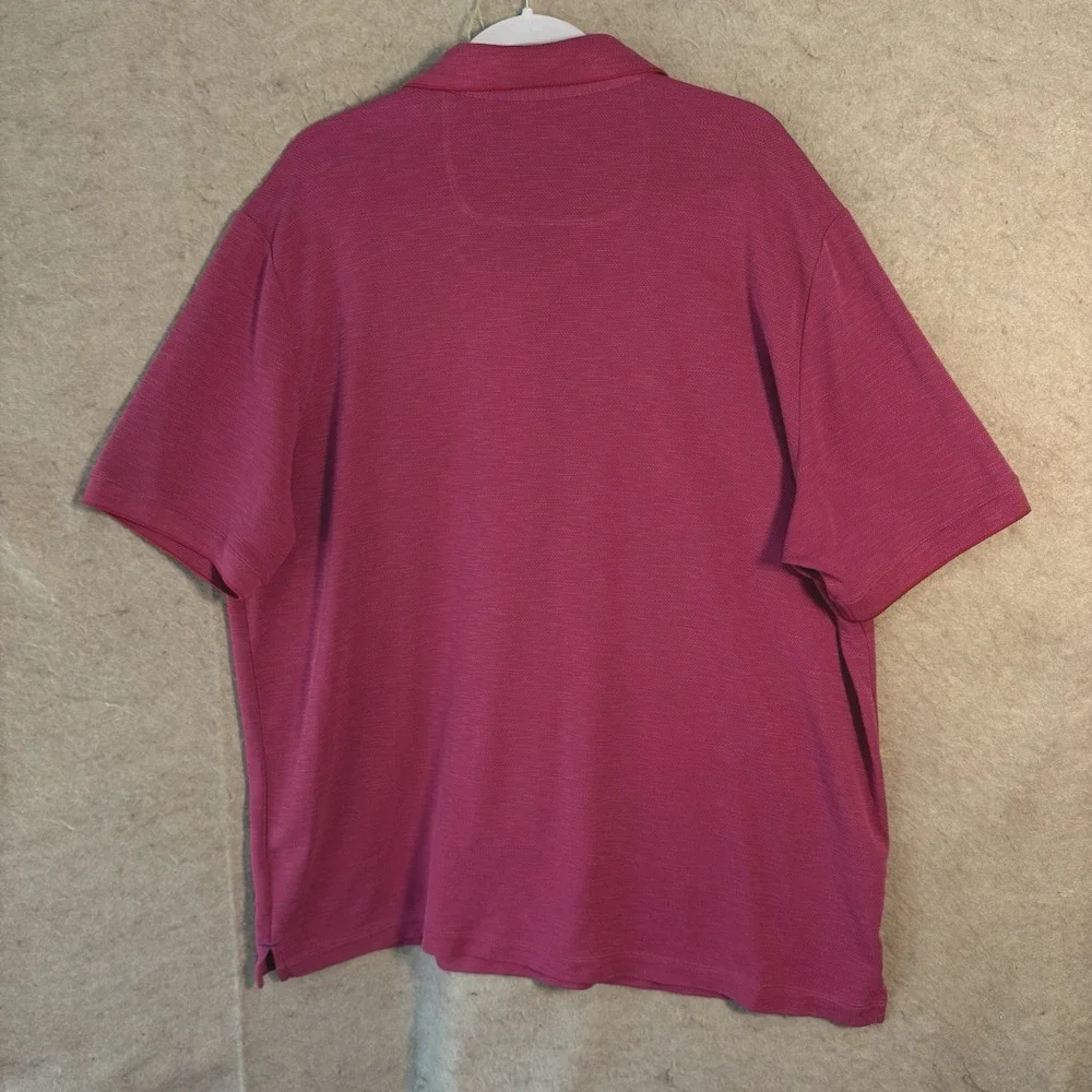 Tommy Bahama‎ Island Zone Polo Shirt Mens Sz XXL Fucshia Logo Lightweight